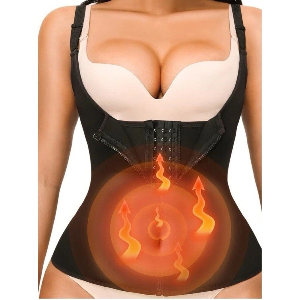 Yadifen Waist Trainer Women Medium Black New Tummy Control Sauna Effect C978